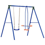vidaXL Outdoor Swing A-Frame with Slide for up to 3 Children
