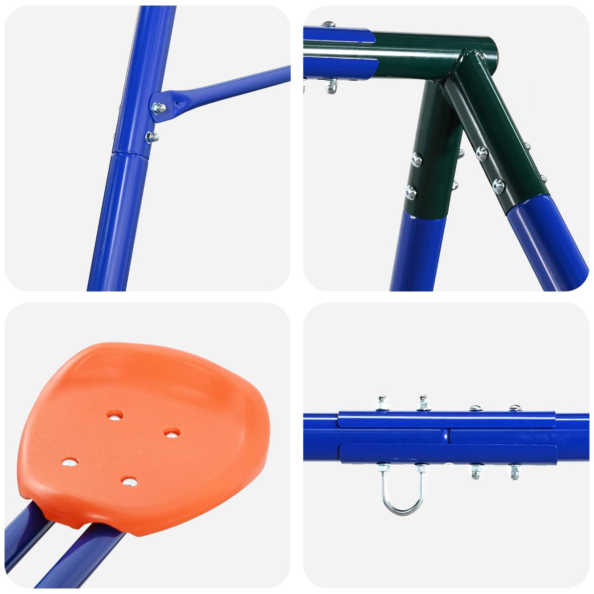 vidaXL Buiten schommelframe met glijder voor tot 4 kinderen