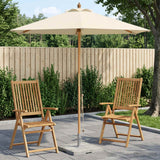 vidaXL Tuinparasol Ø 240 x 237 cm massief eucalyptushout Antraciet