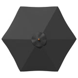 vidaXL Tuinparasol Ø 240 x 237 cm massief eucalyptushout Antraciet