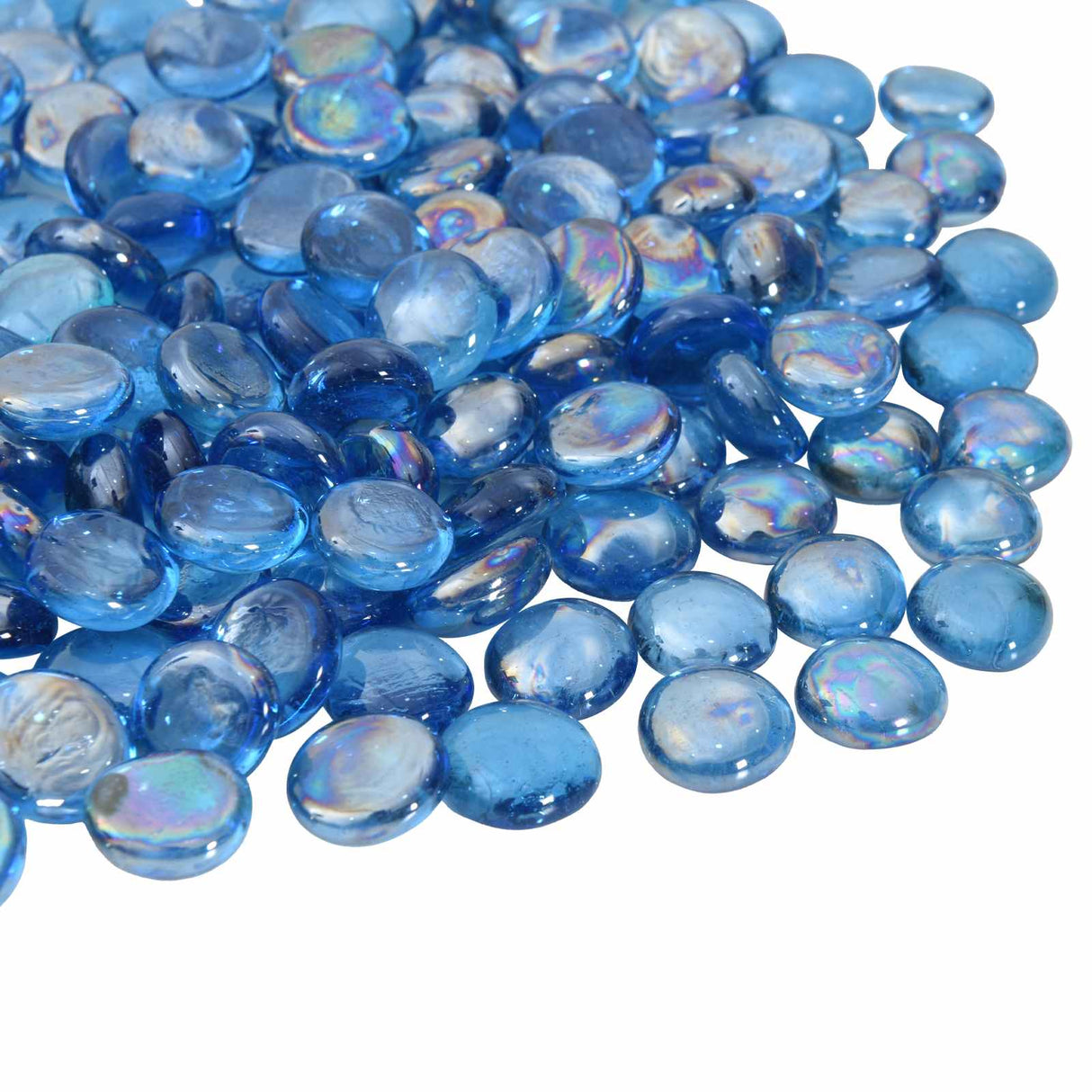 vidaXL Glasnugget 17-19 mm Licht kobaltblauw Glas