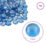 vidaXL Glasnugget 17-19 mm Licht kobaltblauw Glas