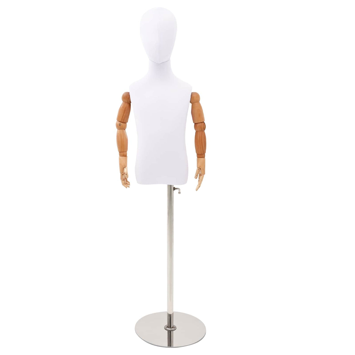 vidaXL Adjustable 120-150 cm Mannequin with Base Unisex PP White