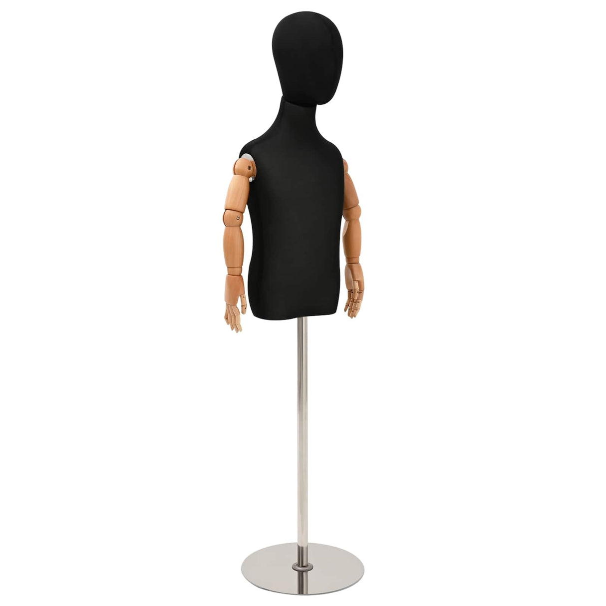 vidaXL Adjustable 120-150 cm Mannequin with Base Unisex PP White