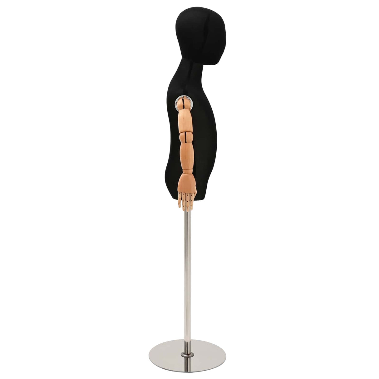 vidaXL Adjustable 120-150 cm Mannequin with Base Unisex PP White