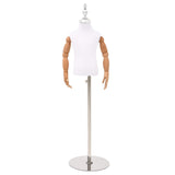 vidaXL Adjustable 120-150 cm Mannequin with Base Unisex PP White