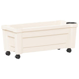 vidaXL Calypso planter met wielen Wit 79 x 35 x 33 cm PP