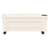 vidaXL Calypso planter met wielen Wit 79 x 35 x 33 cm PP