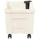 vidaXL Calypso planter met wielen Wit 79 x 35 x 33 cm PP