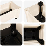 vidaXL Calypso planter met wielen Wit 79 x 35 x 33 cm PP