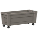 vidaXL Calypso planter met wielen Wit 79 x 35 x 33 cm PP