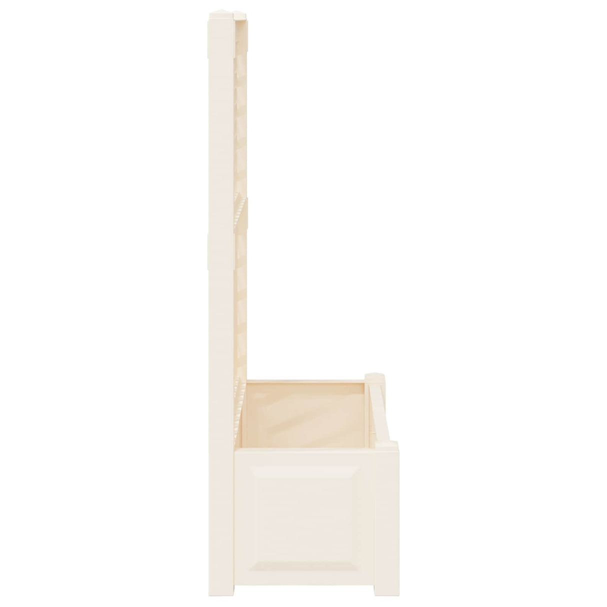 vidaXL Grote plantenbak met trellis Wit 99,5 x 43 x 133,5 cm PP