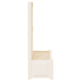 vidaXL Grote plantenbak met trellis Wit 99,5 x 43 x 133,5 cm PP