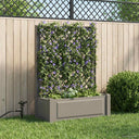 vidaXL Grote plantenbak met trellis Wit 99,5 x 43 x 133,5 cm PP