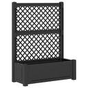 vidaXL Grote plantenbak met trellis Wit 99,5 x 43 x 133,5 cm PP