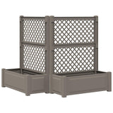 vidaXL Grote plantenbak met trellis Wit 99,5 x 43 x 133,5 cm PP