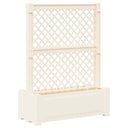 vidaXL Grote plantenbak met trellis Wit 99,5 x 43 x 133,5 PP