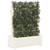 vidaXL Grote plantenbak met trellis Wit 99,5 x 43 x 133,5 PP