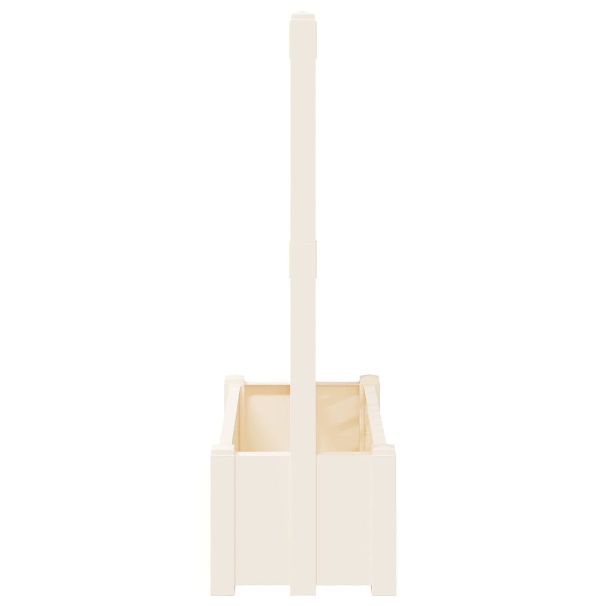 vidaXL Grote plantenbak met trellis Wit 99,5 x 43 x 133,5 PP
