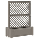 vidaXL Grote plantenbak met trellis Wit 99,5 x 43 x 133,5 PP