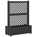 vidaXL Grote plantenbak met trellis Wit 99,5 x 43 x 133,5 PP