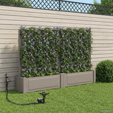 vidaXL Grote plantenbak met trellis Wit 99,5 x 43 x 133,5 PP