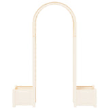 vidaXL Rozenboog met plantenbak Wit 168,5 x 43 x 207 cm PP