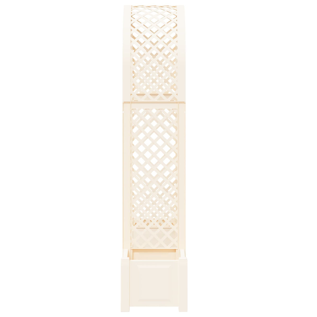 vidaXL Rozenboog met plantenbak Wit 168,5 x 43 x 207 cm PP