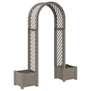 vidaXL Rozenboog met plantenbak Wit 168,5 x 43 x 207 cm PP