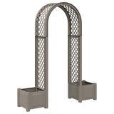 vidaXL Rozenboog met plantenbak Wit 168,5 x 43 x 207 cm PP