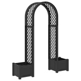 vidaXL Rozenboog met plantenbak Wit 168,5 x 43 x 207 cm PP