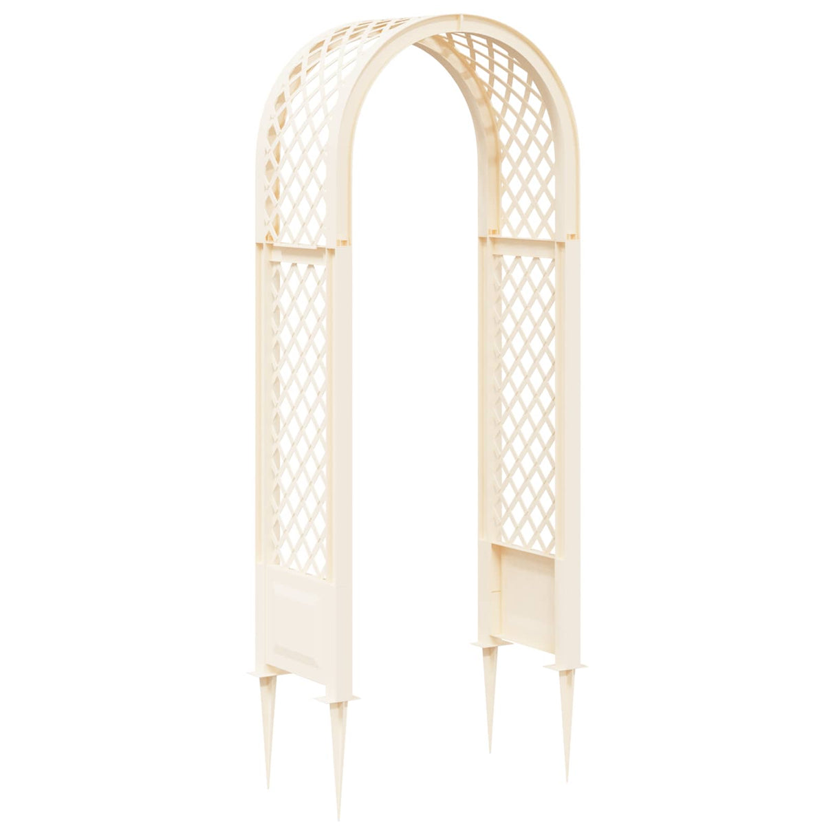 vidaXL Rozenboog met Spikes Wit 97 x 43 x 218 cm PP