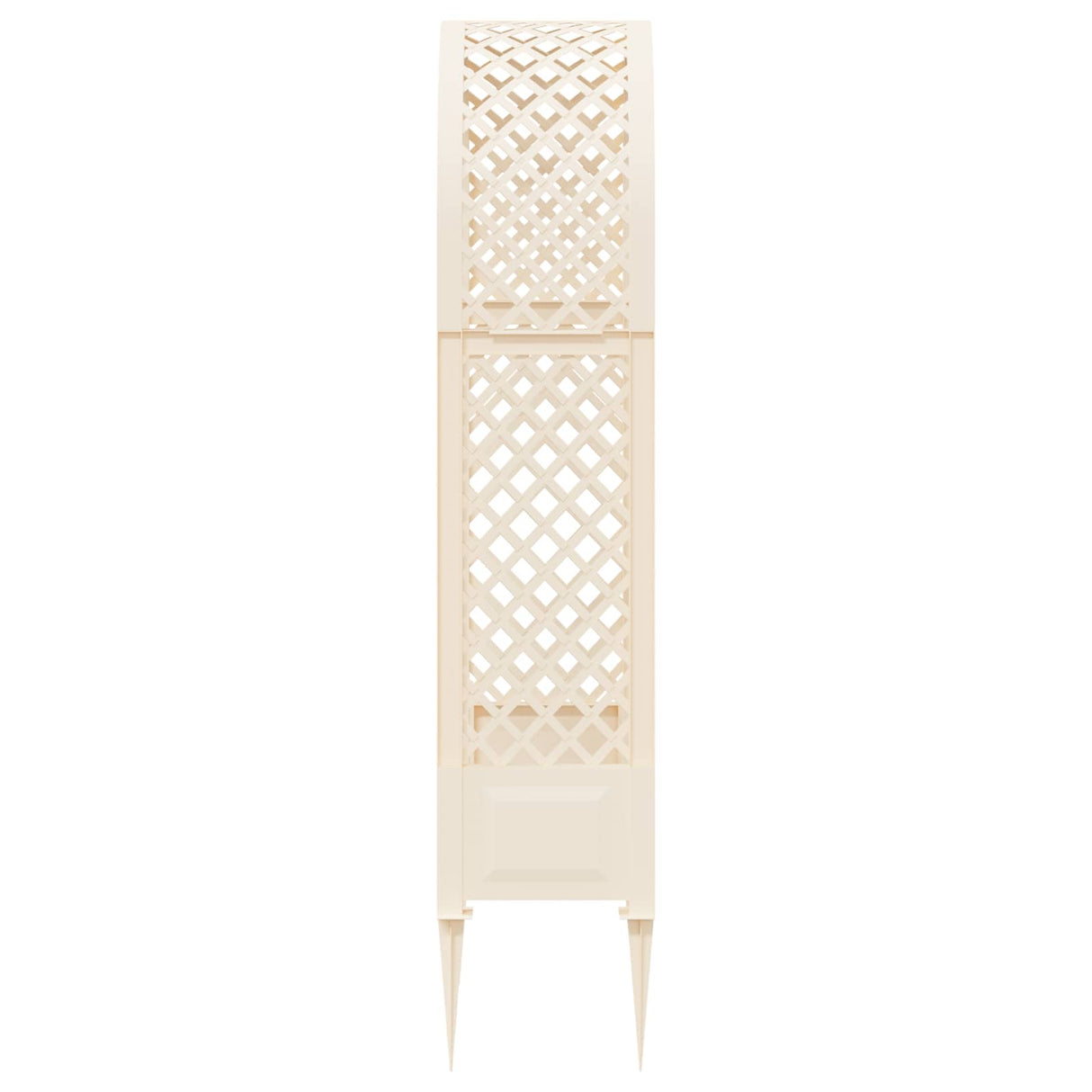 vidaXL Rozenboog met Spikes Wit 97 x 43 x 218 cm PP