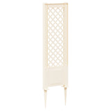 vidaXL Trellis met Spike Wit 43 x 6 x 165 cm PP