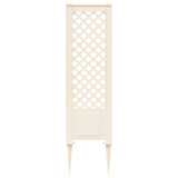 vidaXL Trellis met Spike Wit 43 x 6 x 165 cm PP