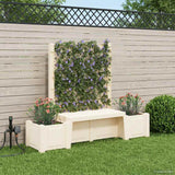 vidaXL Tuinbank Kopenhagen Wit 173 x 49 x 135,5 cm PP