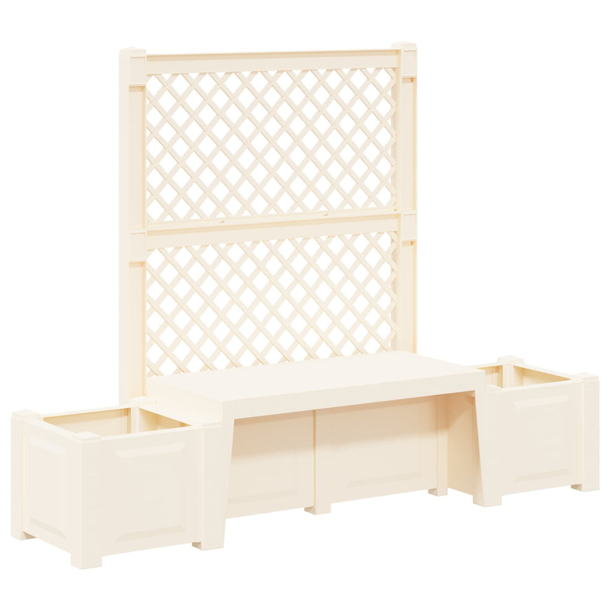 vidaXL Tuinbank Kopenhagen Wit 173 x 49 x 135,5 cm PP
