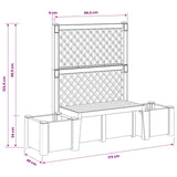 vidaXL Tuinbank Kopenhagen Wit 173 x 49 x 135,5 cm PP