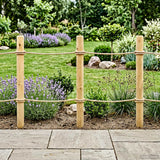 vidaXL Fence Posts 5 st Groen 120 cm Massief grenenhout