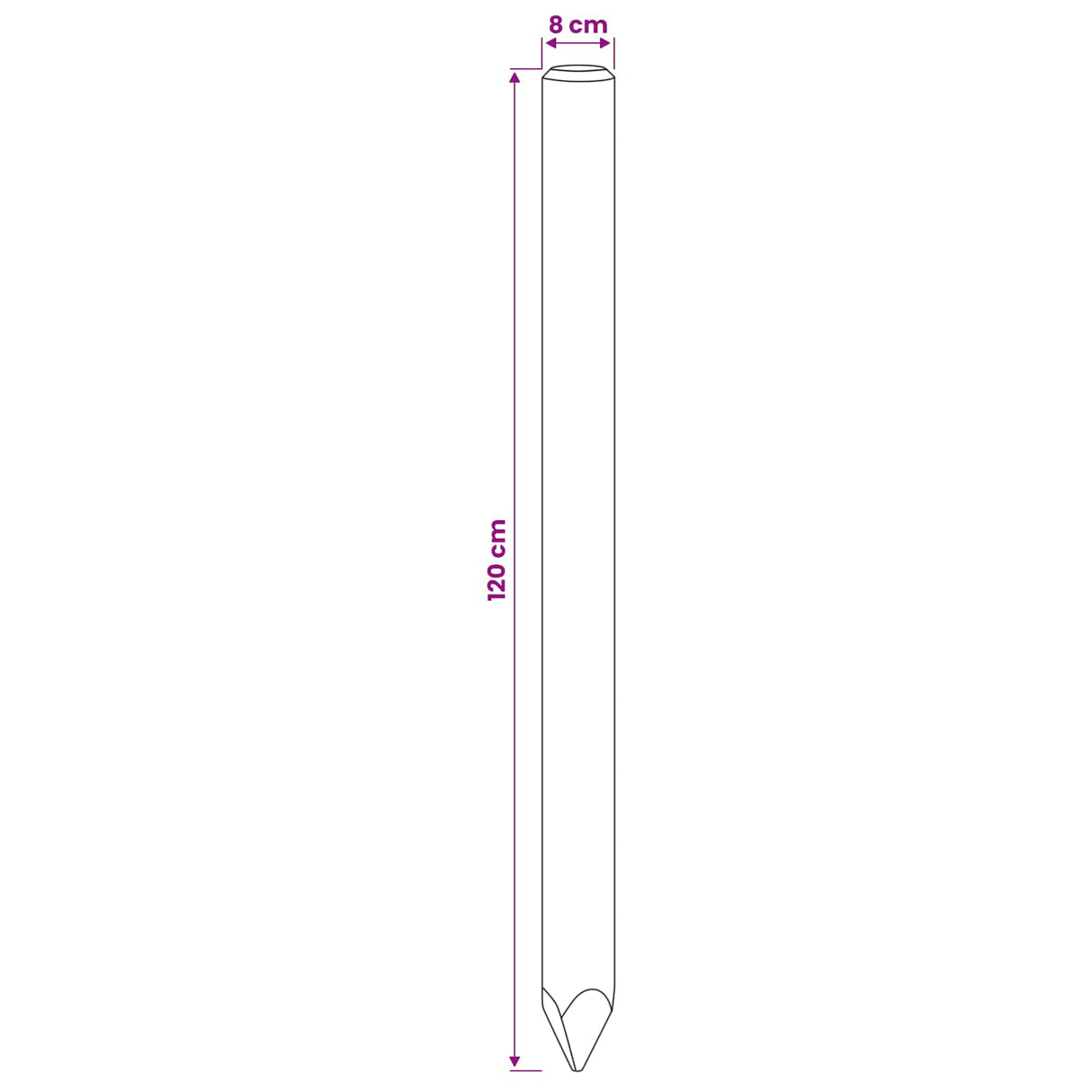 vidaXL Fence Posts 5 st Groen 120 cm Massief grenenhout