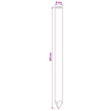 vidaXL Fence Posts 5 st Groen 120 cm Massief grenenhout