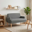 vidaXL Lovingseat met knoopge tuft Lichtgrijs 116 x 67 x 80 cm Stof