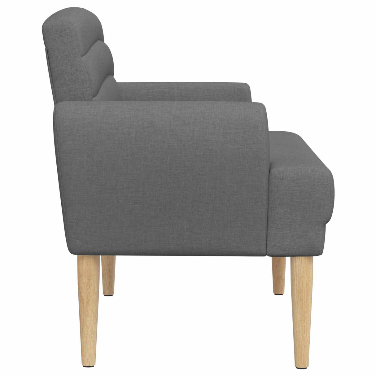 vidaXL Lovingseat met knoopge tuft Lichtgrijs 116 x 67 x 80 cm Stof