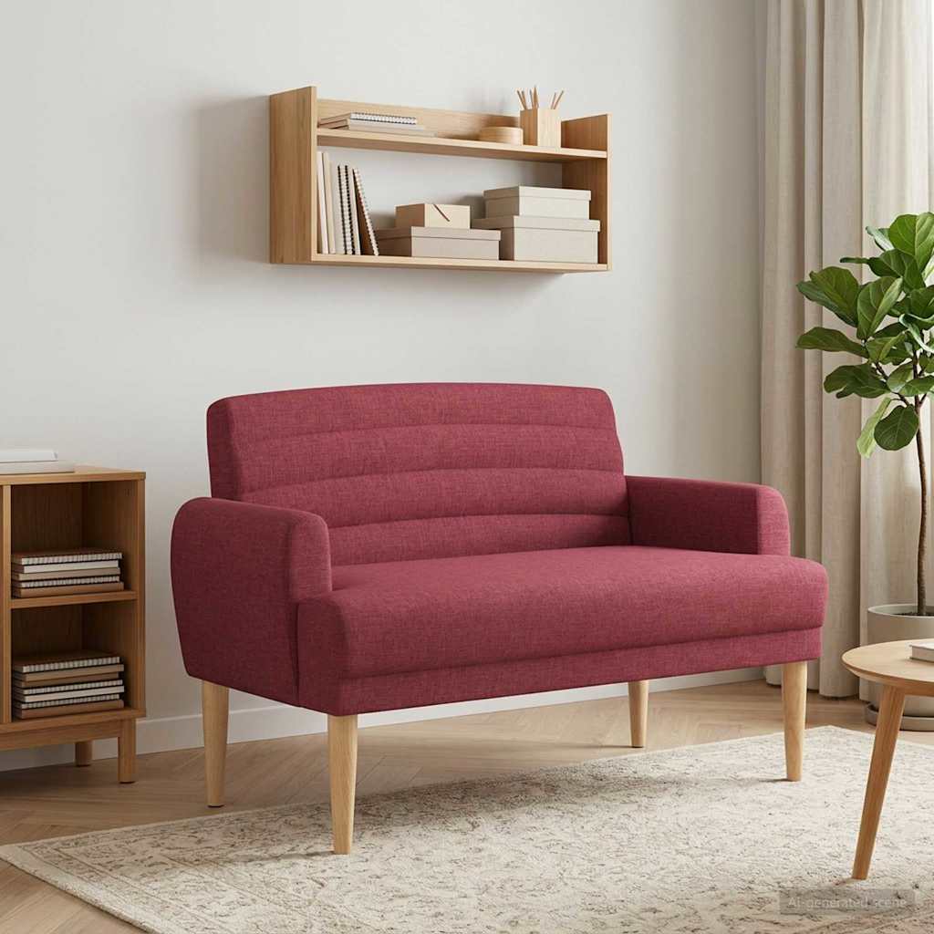 vidaXL Lovingseat met knoopge tuft Lichtgrijs 116 x 67 x 80 cm Stof