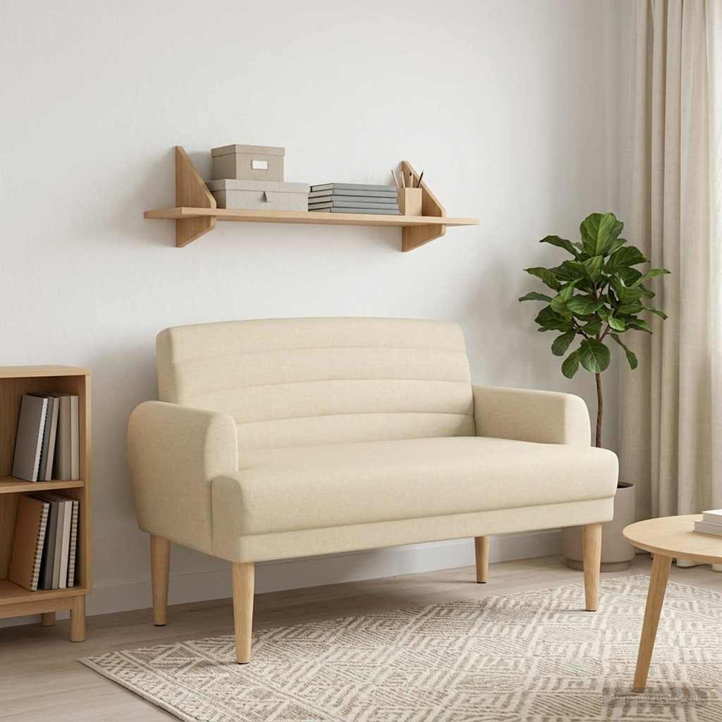 vidaXL Lovingseat met knoopge tuft Lichtgrijs 116 x 67 x 80 cm Stof