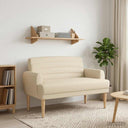 vidaXL Lovingseat met knoopge tuft Lichtgrijs 116 x 67 x 80 cm Stof
