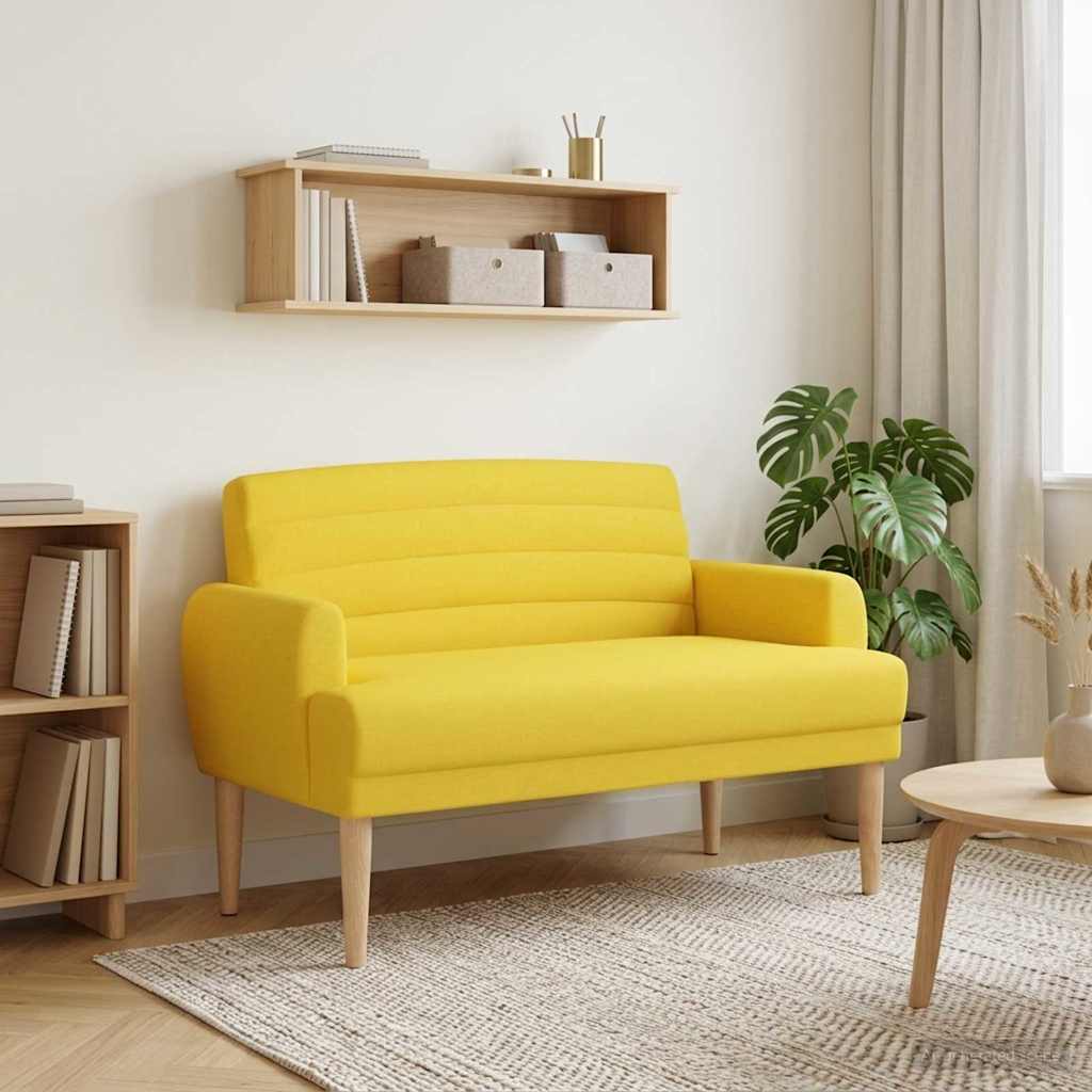 vidaXL Lovingseat met knoopge tuft Lichtgrijs 116 x 67 x 80 cm Stof