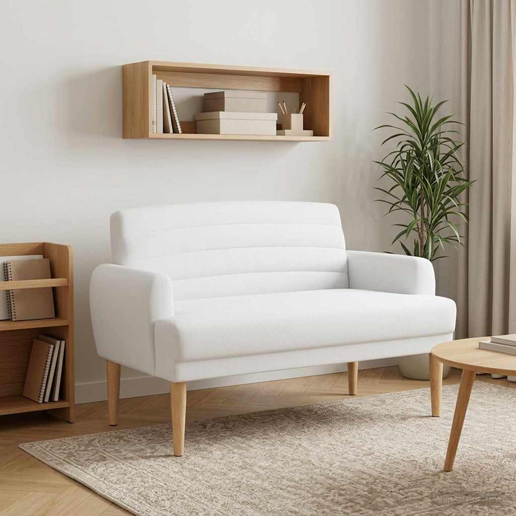 vidaXL Lovingseat met knoopge tuft Lichtgrijs 116 x 67 x 80 cm Stof