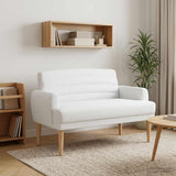vidaXL Lovingseat met knoopge tuft Lichtgrijs 116 x 67 x 80 cm Stof