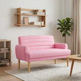 vidaXL Lovingseat met knoopge tuft Lichtgrijs 116 x 67 x 80 cm Stof